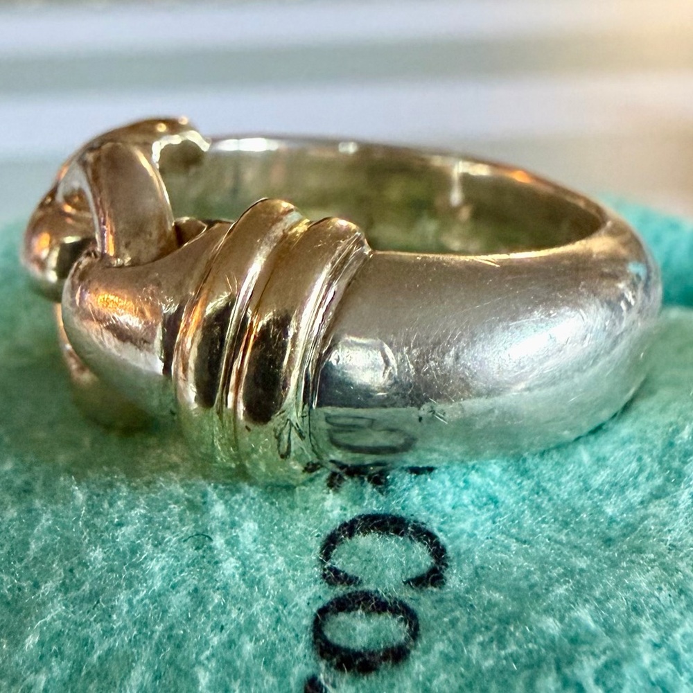 Tiffany & Co. Silver Interlocking Ring - image 2